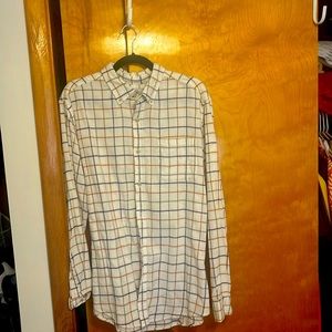 Light Flannel Button-Down Shirt